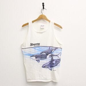 Vintage Sea World Shamu Whales Tank Top Medium